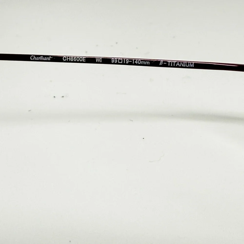 Charmant CH8600E WI Rimless Beta Titanium Eyeglasses Frames‎ 99-19-140 Burgundy